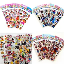 3D мультфильм Винни Пух Микки автомобиль принцесса Миньоны Дети наклейки игрушки Kift объемные наклейки учитель милые наклейки-награды