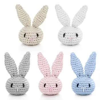 

Handmade Crochet Cotton Rabbit DIY Baby Pacifier Chain Accessories Infant Newborns Teether Toy Gift