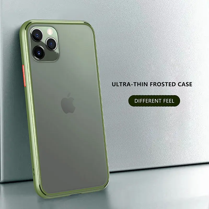Чехол для телефона iPhone 11 Pro Max 6 6s 7 8 Plus X Xs с силиконовым краем и жесткой задней