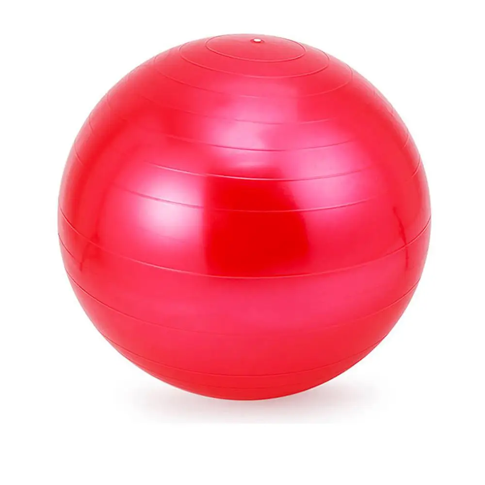 65 см тренировочный гимнастический мяч для занятий йогой, фитнесом, беременностью и родами, антиразрывный сердечник+ надувной насос, спортивный тренировочный Массажный мяч - Цвет: Красный