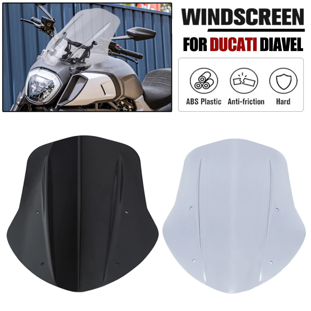 

For Ducati Diavel 2014 -2018 Motorcycle Fairing Windscreen Wind Shield Screen Visor Deflector 2019 2020 2021 Touring Windshield