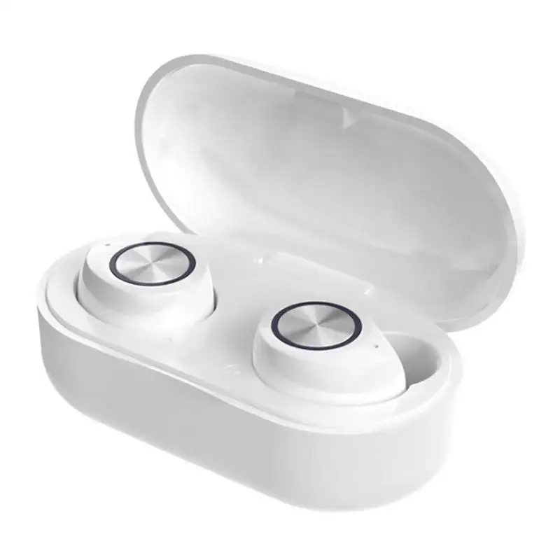 Белый TW60 TWS USB беспроводной Bluetooth 5,0 123db 32Ω 20-20 кГц 400 мАч стерео гарнитура с сенсорным управлением спортивные портативные наушники - Цвет: Белый