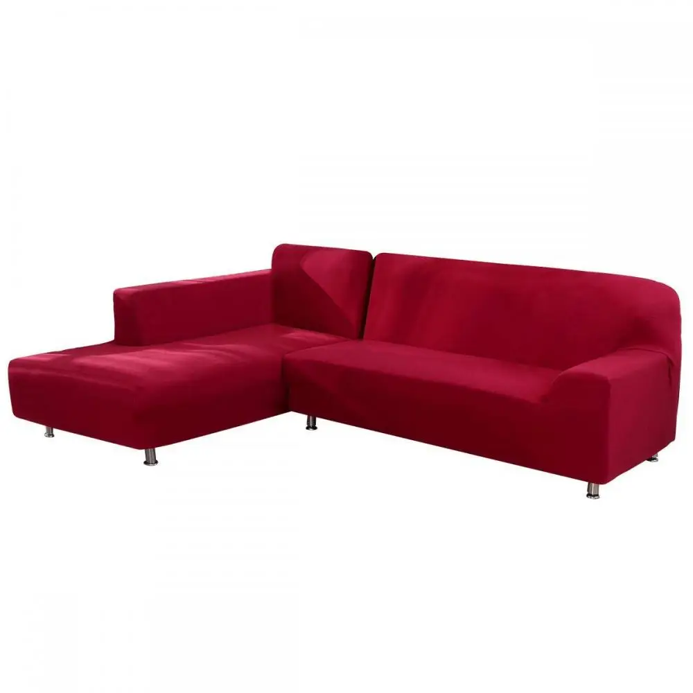 

Solid Color Elastic Sofa Cover Spandex Modern Polyester Corner Sofa Couch Slipcover Chair Protector Living Room 3/4 Seater
