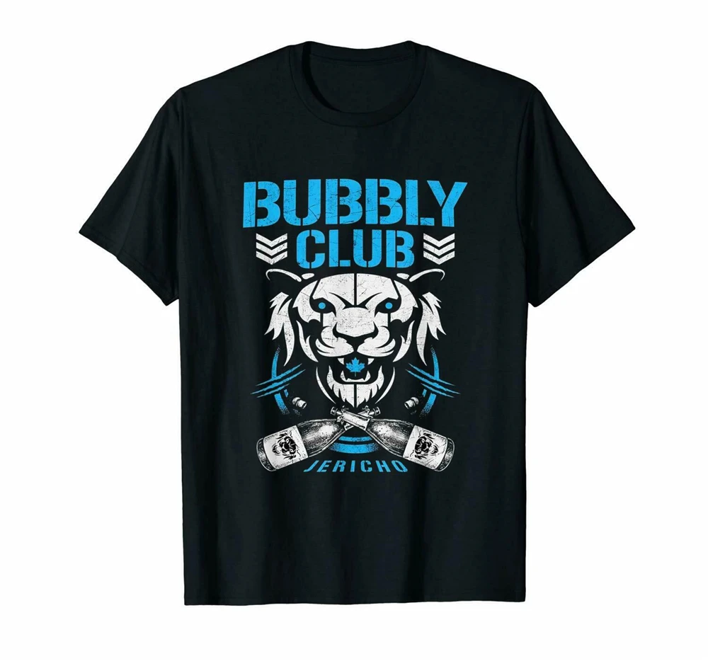 Bubbly Club Chris Aew Njpw Jericho Bit Of The пародия черная футболка S-3Xl базовые модели футболки |
