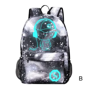 

Hot Selling Waterproof Luminous Anime Notebook Laptop Backpack Anti-theft School Bag with USB Charging Port