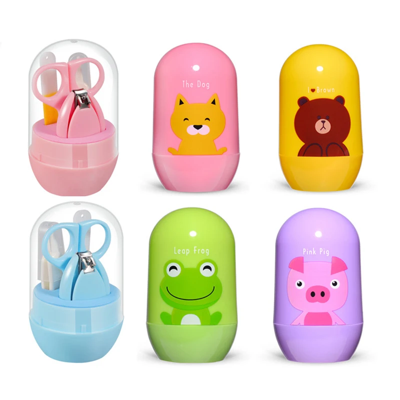 Baby 4Pcs/Set Nail Scissors Care Set Clipper Portable Infant Child Healthcare Tools Newborn Grooming Care Kits for Toddler Gifts