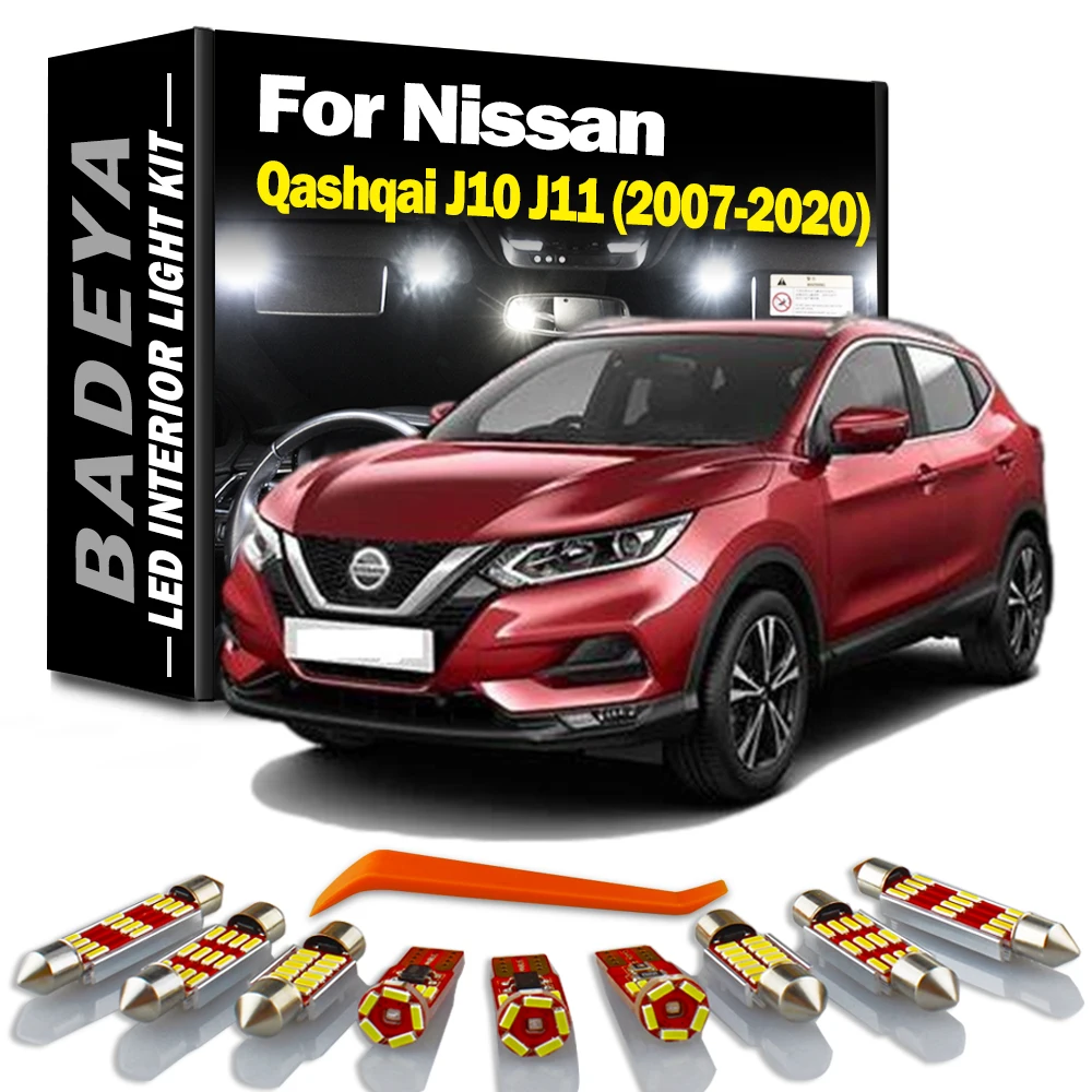 BADEYA Canbus White Ice Blue LED Exterior light Kit For Nissan Qashqai ...