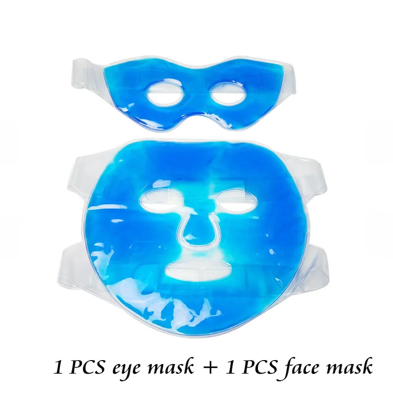 face eye mask Летняя холодная гелевая маска для лица, ледяной компресс, охлаждающая маска для всего лица, облегчающая усталость, расслабляющая Подушечка для ухода за лицом, маска для сна, Солнцезащитная - Цвет: face eye mask