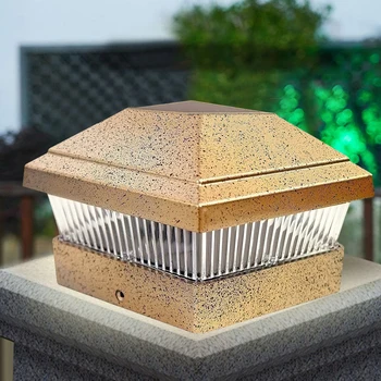 

LED Solar Post Light Head Lamp Automatically Recharging Waterproof Column Cap Fence Landscape for Garden Landscape Fence
