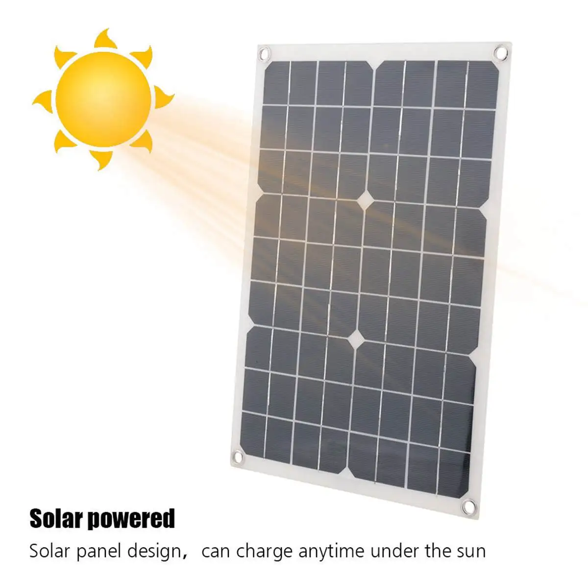 

Waterproof High Conversion Mobile Powers Solar Single Crystal silicon Panel USB Output Outdoor Camping Portable Three in One