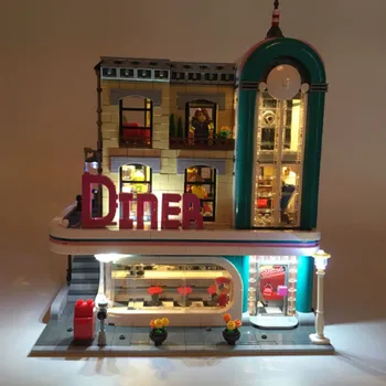 

USB 15037 Lighting Component Parts Small Particle Building Block Toys Accessories for Nostalgic Restaurant 10260