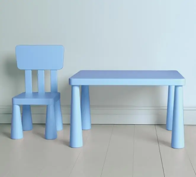 77*55*(48-53) см рост детского сада стол детская парта детский стол со стулом - Цвет: Небесно-голубой