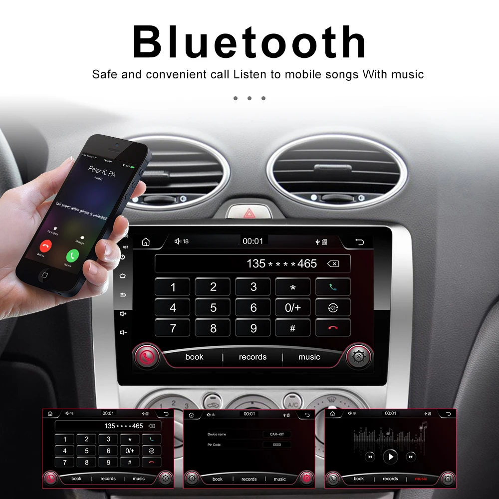 Camecho 2 din Car Radio 9 inch 2.5D Touch Car Multimedia MP5 Player Android IOS Mirror link Car Autoradio Stereo for Universal