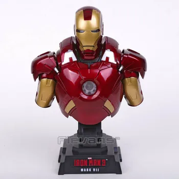

Iron Man 3 MARK VII MK7 1/4 Scale Limted Edtion Collectible Bust Figure Model Toy with LED Light 23cm