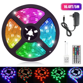 

ZANCAKA Flexible 5M 3528 RGB 300 LED Strip light 44 Key Remote Controller IP65 Waterproof Outdoor Led Strip Lamp For Home Decor