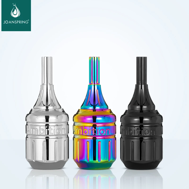 Delicate Carving Stainless Steel Tattoo Grip 32mm Adjustable