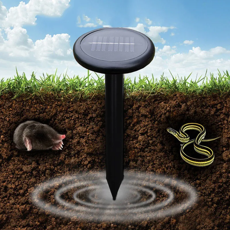 

Solar Rat-repelling Device Waterproof Pest Control Product Outdoor Garden Supplies Black