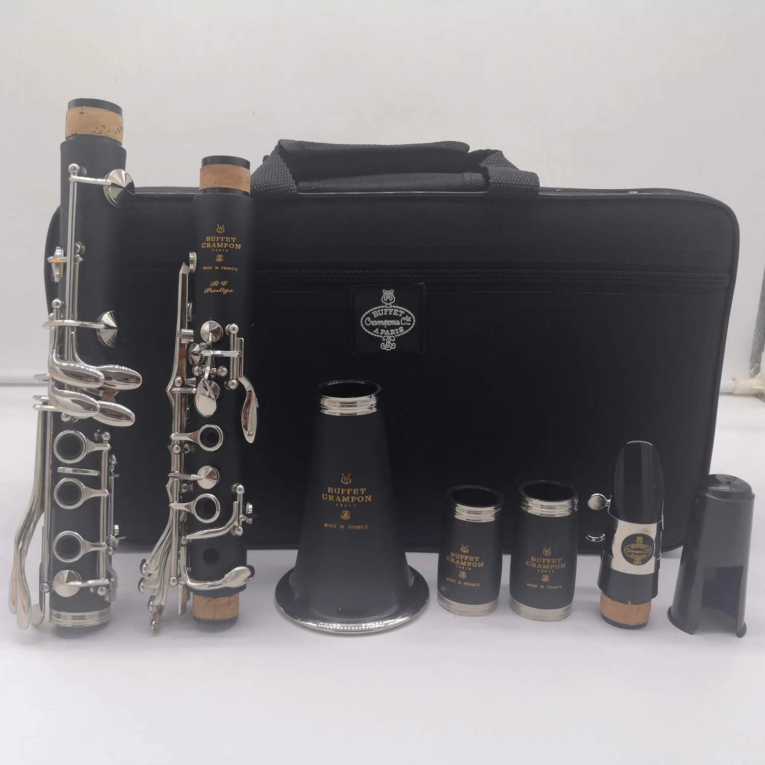 Ebony Blackwood Clarinet RC PRESTIGE Professional Bb Clarinets Bakelite 17 Keys Mouthpiece Reeds