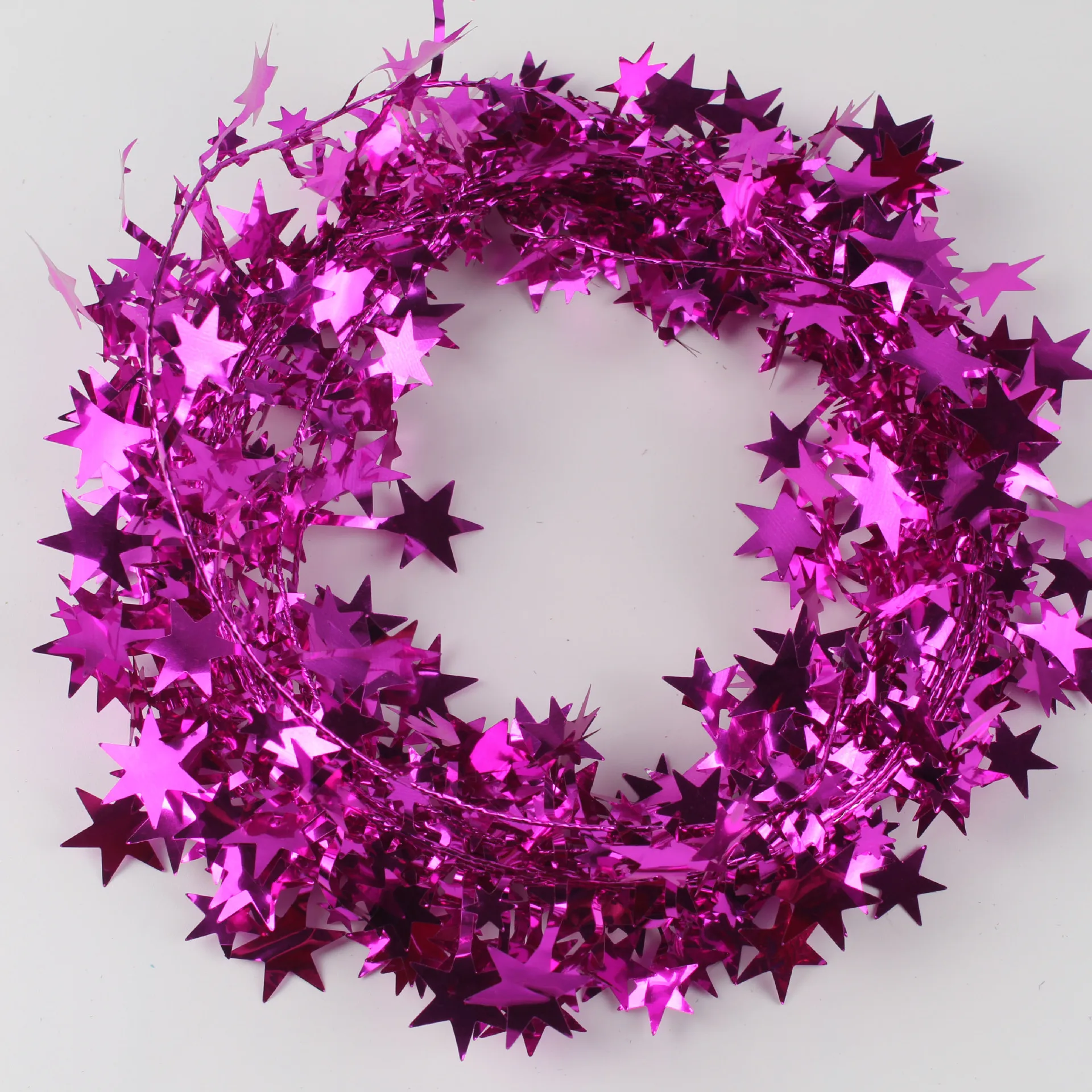 7.5 meter Gold Silver Stars Wire Garland Xmas Tree Decoration
