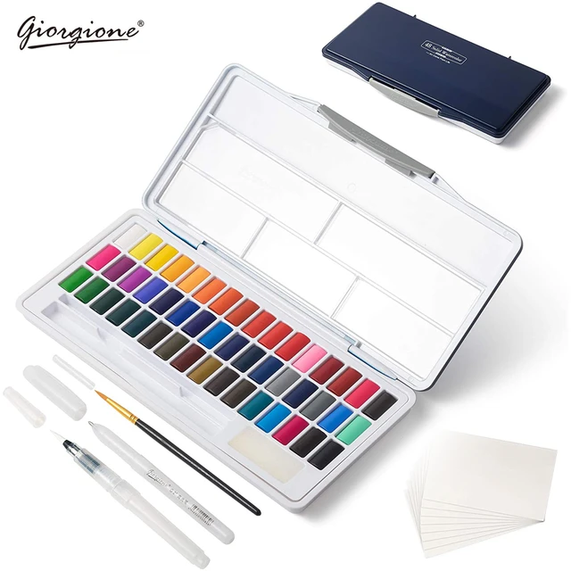  Watercolor Cake Set, 36 Watercolor Paint Set and 12 Paint  Brushes. This Watercolors Set are Great for Children/Kids. The Perfect  Brushes and Water Color pan Set. : Toys & Games