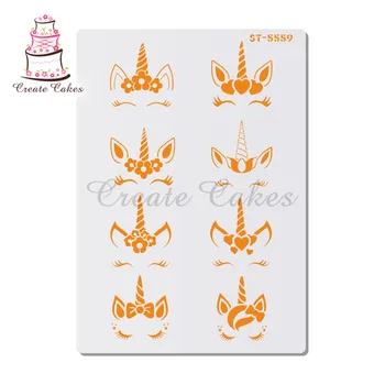 

Unicorns Stencil For Walls Painting Scrapbooking Stamp Album Decorative Embossing DIY Craft Paper Card Flower Template