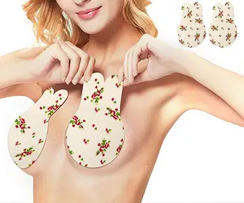 

Hot Sales Rabbit Ear Shape Invisible Bra Breast Lift Strapless Cover 1 Pairs Silicone Adhesive bra