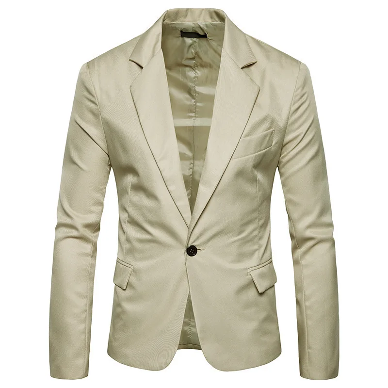 

Men 's Spring Autumn PURE Color Leisure Suits Formal Clothes