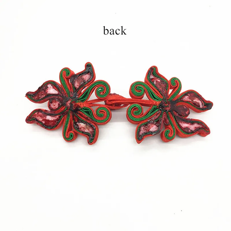 1 пара ручная работа вышивка бисером Бабочка китайский узел пуговицы cheongsam Tang