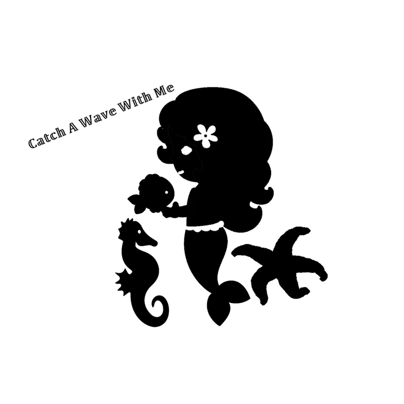 

Naifumodo Mermaid with Seahorse Starfish Metal Cutting Dies Stencils for DIY Scrapbooking Decoration Embossing Handcraft Die Cut