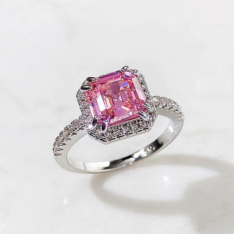CZ Rings For Women Brilliant Finger Accessories Proposal Engagement Rings Fashion Jewelry