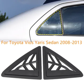 

For Toyota Vios Yaris Sedan 2008-2020 Exterior Rear Car Side Window Louvers Vent Cover Trim Decoration ABS Accessories 2PCS
