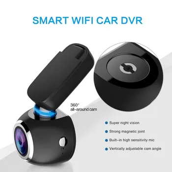 

1.54'' 1080P LCD Screen Mini Smart WiFi Car Dash Cam Full Video Recorder GPS Logger Night Vision Car DVR