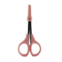 1PC Eyebrow Scissors Razor Trimmer Blades Stainless Steel Eyelash Straight Elbow Trimmer Shaver Scissors Nose Hair Clipper 2