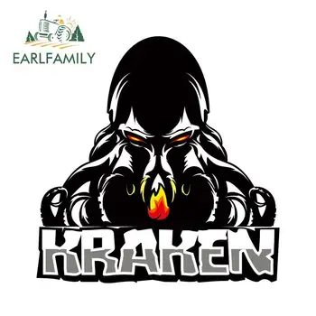 

EARLFAMILY 13cm x 12.8cm for Kraken Car Stickers Bumper Window Vinyl Car Wrap Waterproof Graffiti Sticker Graffiti Decal