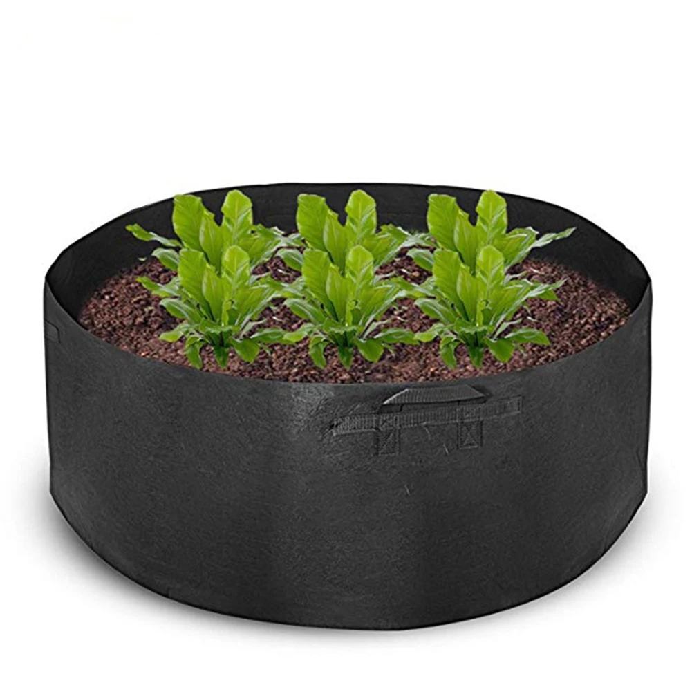 90cmx30cm Большой емкости Крытый Открытый войлочный мешок для выращивания овощей выращивание домашний сад Прочный Контейнер для посадки нетканый материал круглый - Цвет: 90cmx30cm
