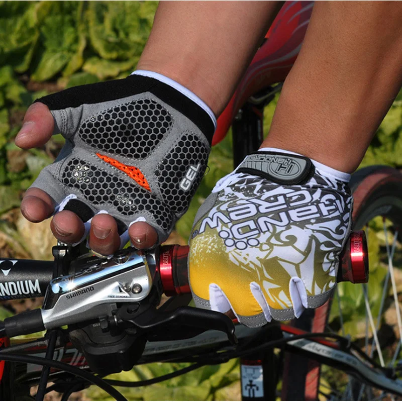Перчатки для велоспорта HandCrew на открытом воздухе guantes ciclismo, велосипедные гоночные перчатки с полупальцами, велосипедные перчатки для мужчин и женщин