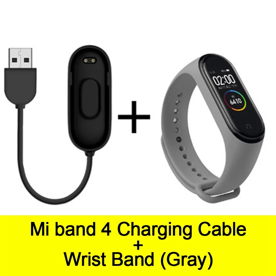 Usb-кабель для зарядки mi Band 4, шнур для зарядного устройства, Сменный Адаптер для Xiao mi Band 4, NFC, линия для зарядки+ браслеты - Цвет: Cable-Gray