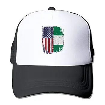 

Unisex Trucker Hat Nigerian American Flag Men Women Adjustable Mesh Cap Latest Back Cap