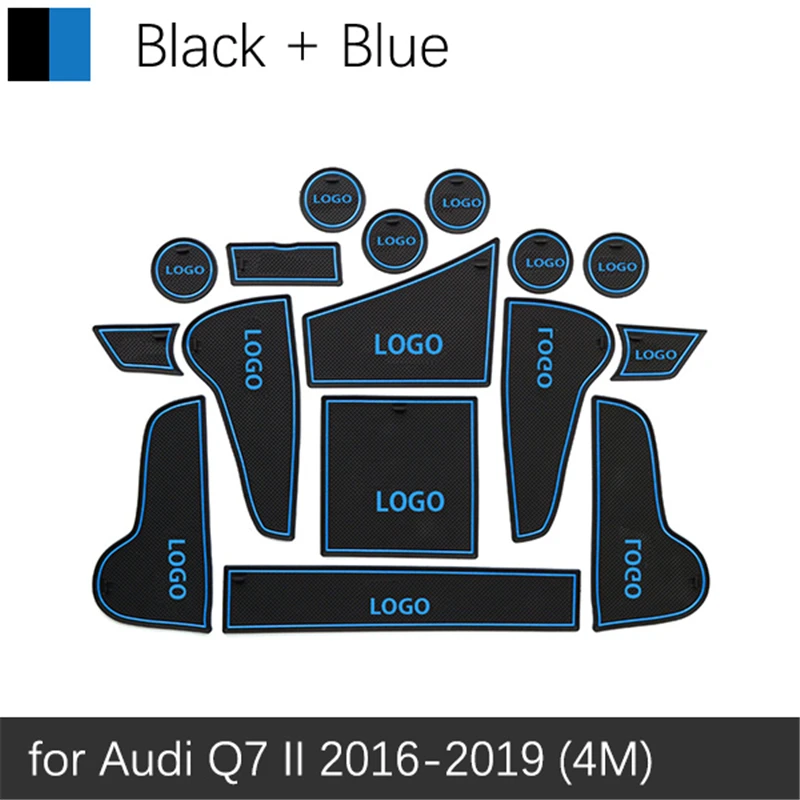 Противогрязный коврик для AUDI Q7 4M S-Line Логотип дверь паз ворота Слот Coaster Противоскользящий коврик