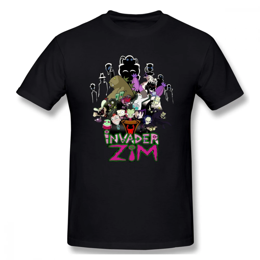 

Invader Zim TV Casual O-Neck Men's Basic Short Sleeve T-Shirt 100% Cotton Tee Shirt Printed men clothes 2019