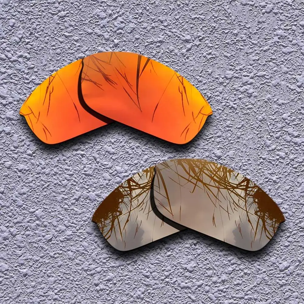 Fire Red-Brown 2 пары Поляризованные замена линз для Oakley Бронежилет солнечные очки к куртке-несколько вариантов - Цвет линз: Fire Red-Brown