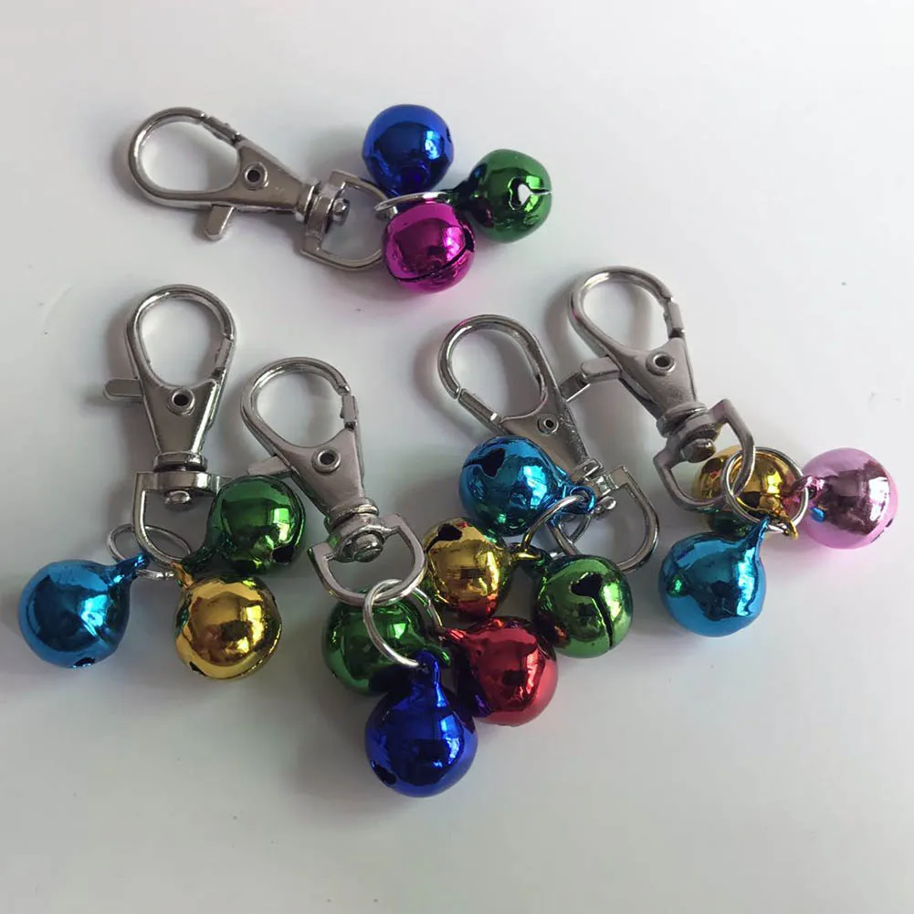 Drop Ship&Wholesale Colorful Pet Dog Cat Collar Animal Bell Necklace Accessories For Collar Loud Bell Kitten Safety Random Color