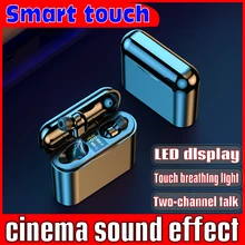 Música estéreo sem fio bluetooth fones de ouvido in-ear à prova dtwágua tws esportes fones de ouvido executando suporte ios/android hd chamada