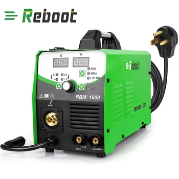 Buy MIG Welder MIG160 AC220V 1KG/5KG Gas/Gasless MIG/Stick/Lift TIG Welder 4 In 1 Flux Core /Solid Wire MIG Inverter Welding Machine