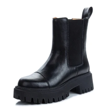 

Leather Boots Women Shoes Woman Booties Platform Shoes Women's Chelsea Boots Woman 2020 Bottine Femme Boot Female Chaussures New