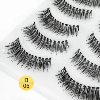 

5 Pairs Handmade False Eyelashes Natural Long Encryption Eyelash D-05 Makeup Beauty Extension Tools