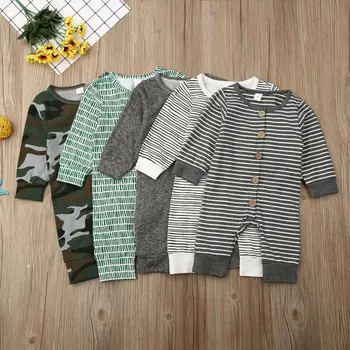 

Newborn Baby Boy Girl Rompers Autumn Winter Cotton Long Sleeve Romper Jumpsuit Clothes Outfit For Baby 3-18Months