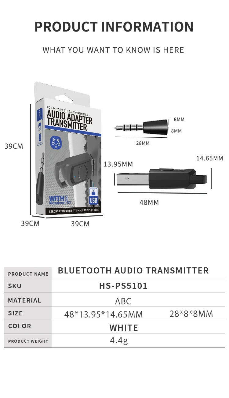 dongle, bluetooth 5.0, 3.5mm, aux, baixa latência,