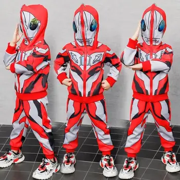 

2020 Autumn New Boys Sports Two-piece Korean version of the Ultraman Suit for children 2PC Fall Clothes for kids