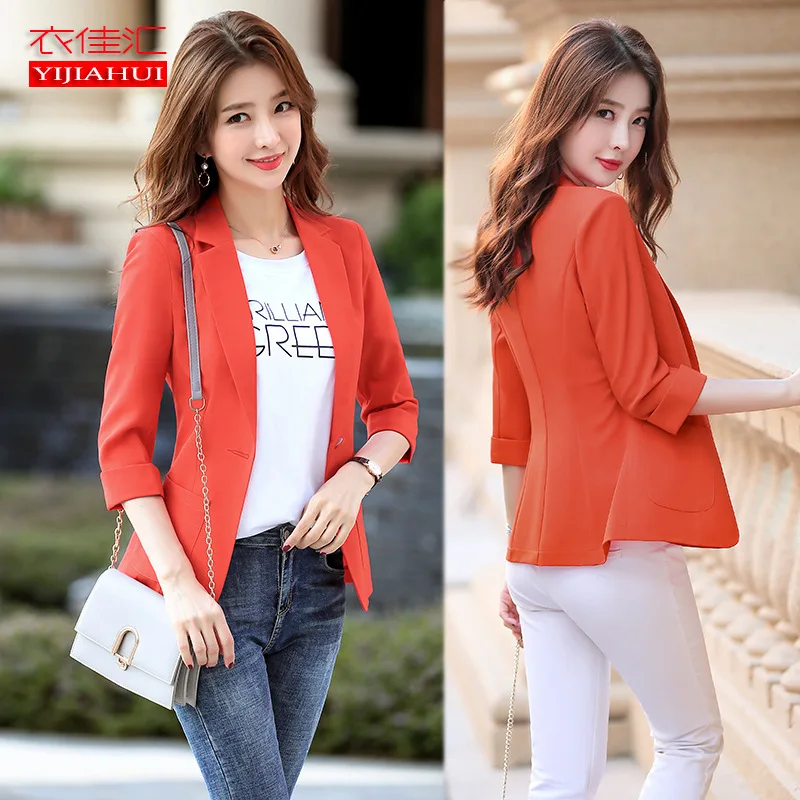

2019 Spring And Summer New Style Korean-style Online Celebrity Casual Versatile Half-sleeve Shirt Suit Jacket Online Celebrity S